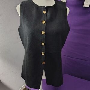 Montgomery Post Sleeveless Vest with Gold Buttons
